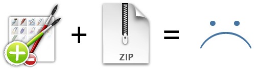 Brush Manager + ZIP = Sad